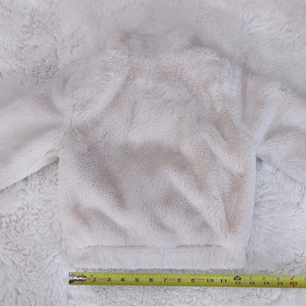 NIKE Cream and Black Fuzzy Jacket